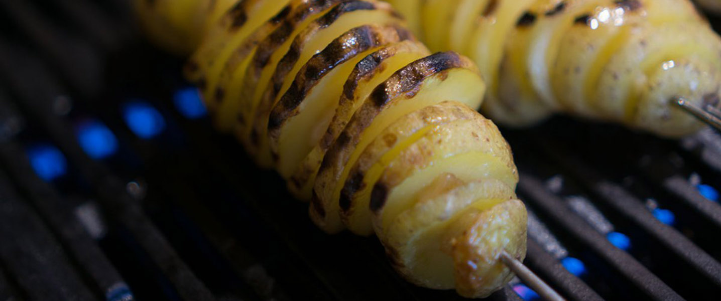 Färsenentrecôte und Kartoffelschaschlik