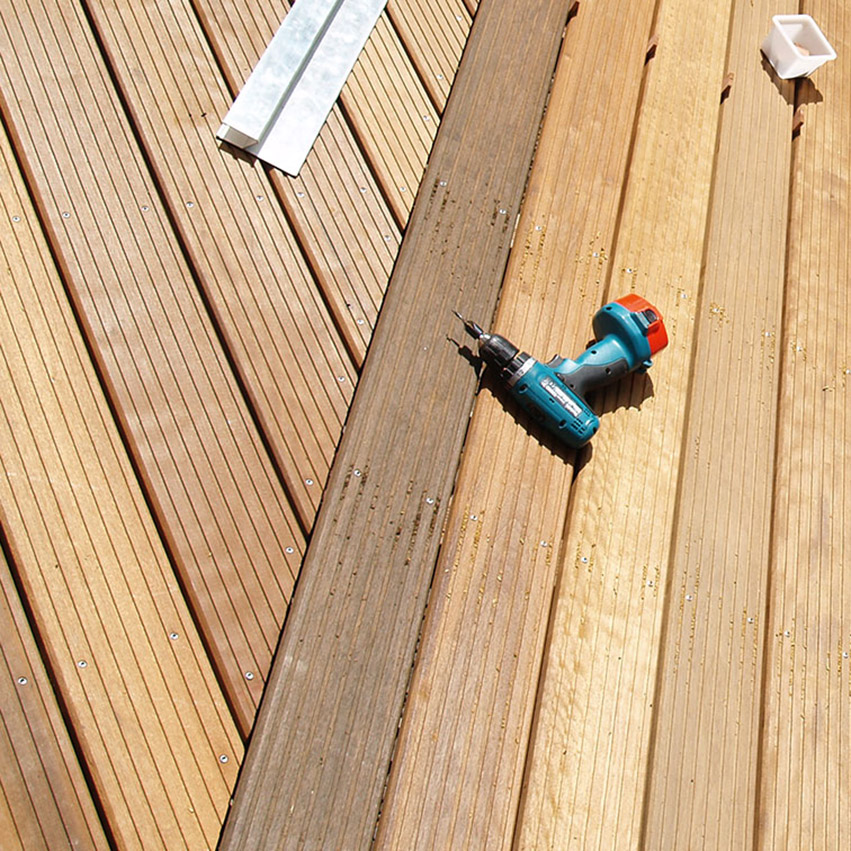 Terrassenbau - Beplanken